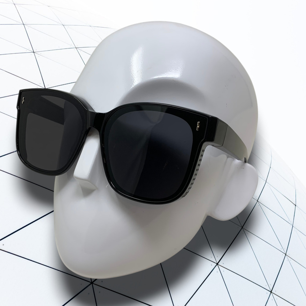Oversized Black Sport Sunglasses Square Shield Streetwear Y2K UV400 883 64-15